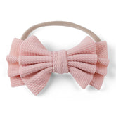 Salmon Pink Big Bow Baby Hairband – Soft & Stretchable